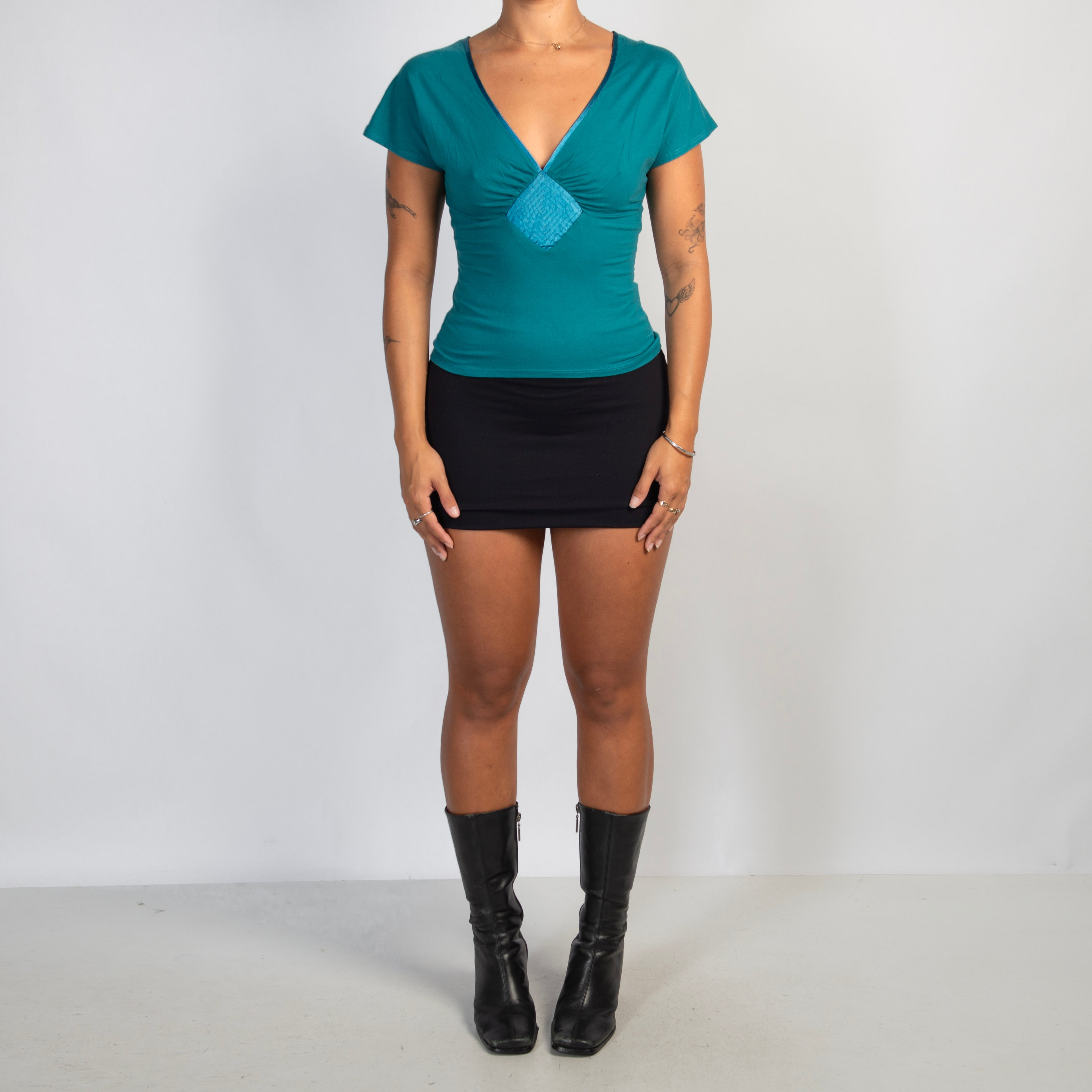 TURQOUISE STRETCH TOP