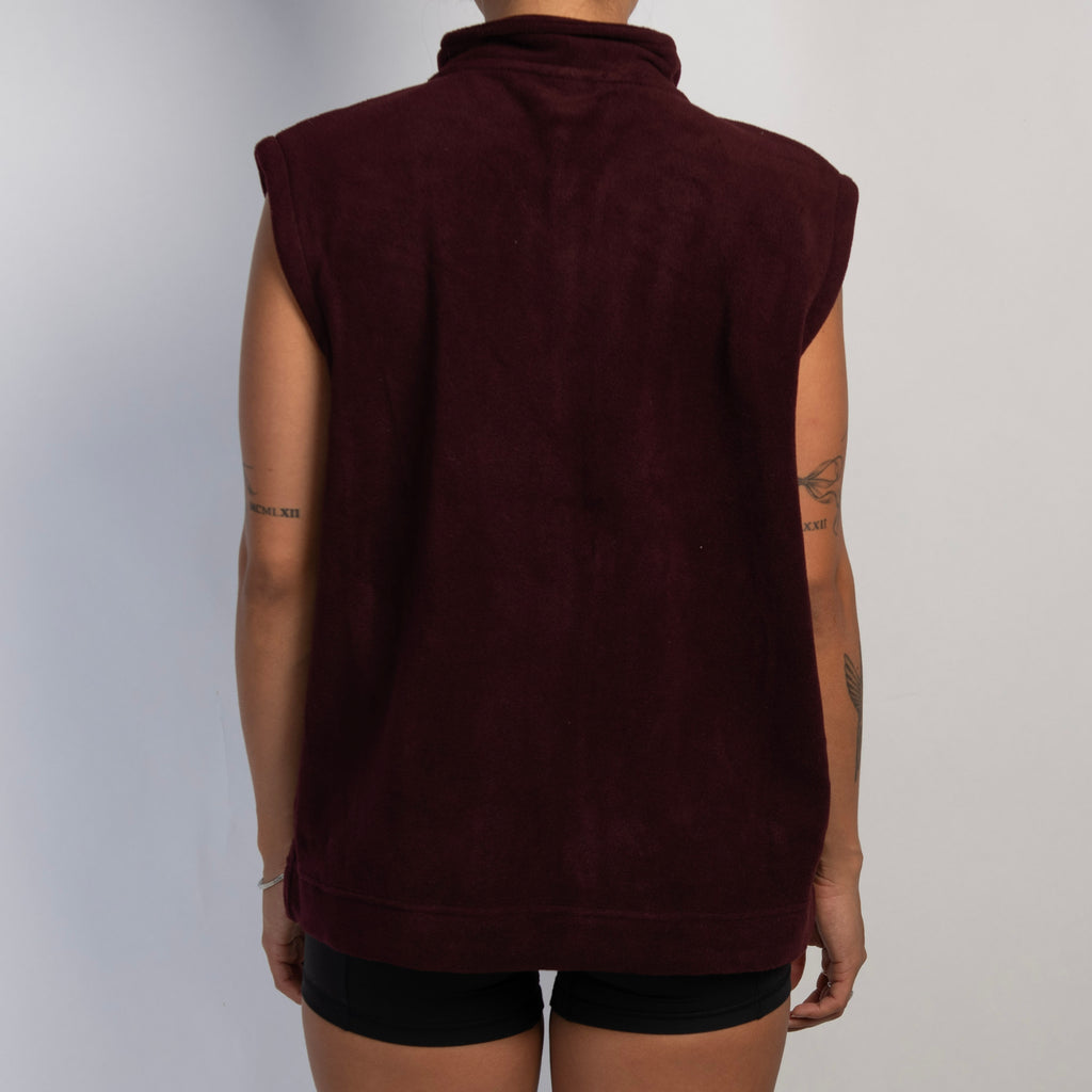 MAROON FLEECE GILET
