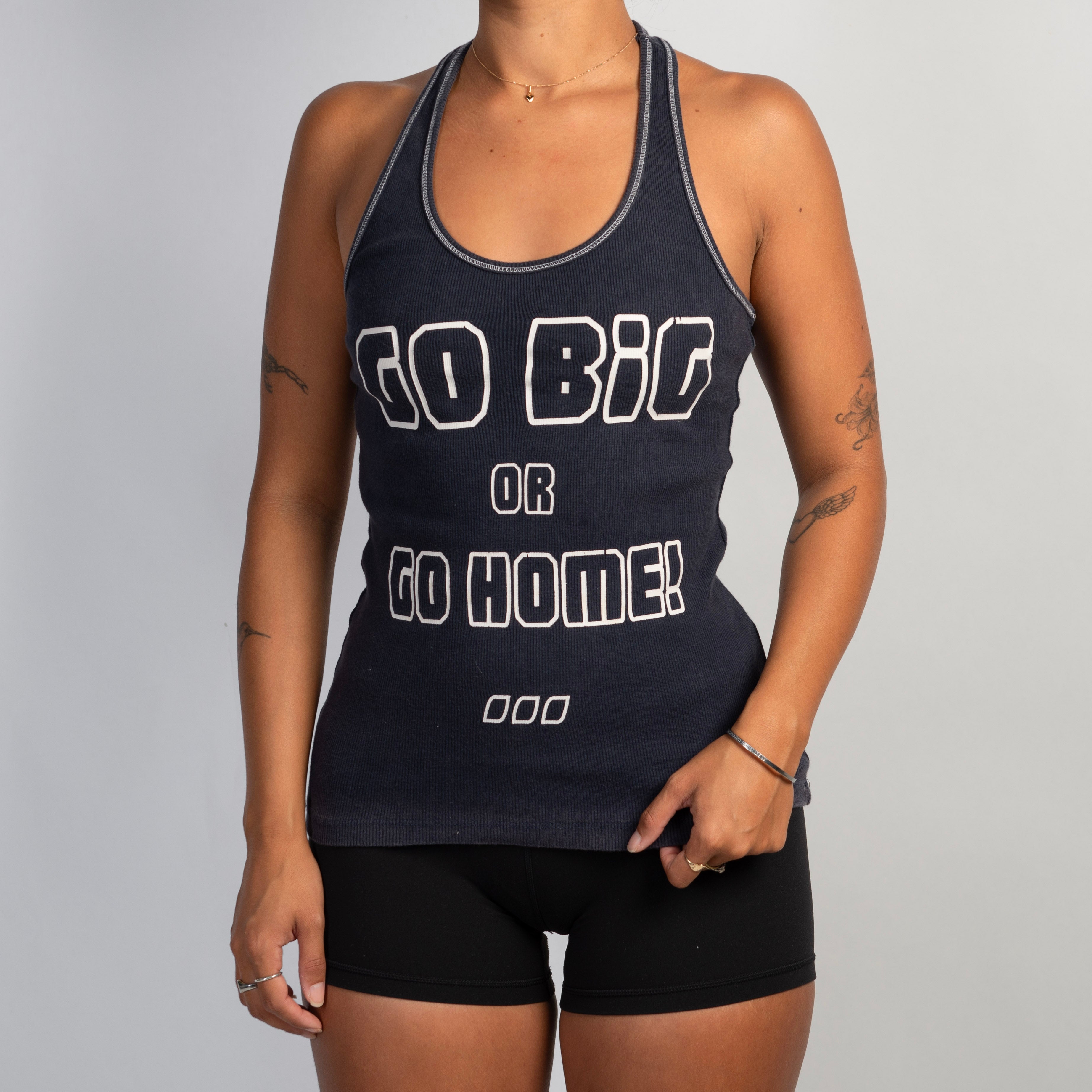 NAVY GRAPHIC TANK TOP