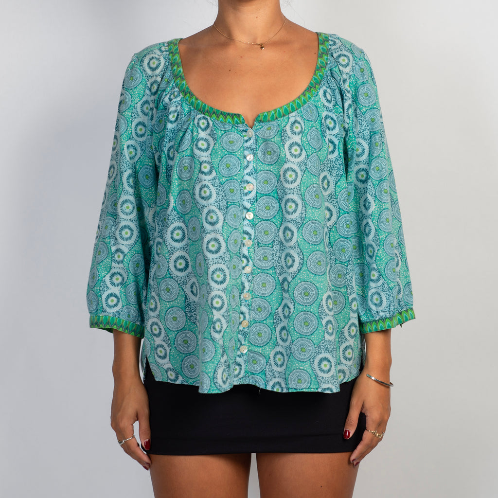 COTTON PATTERN BLOUSE