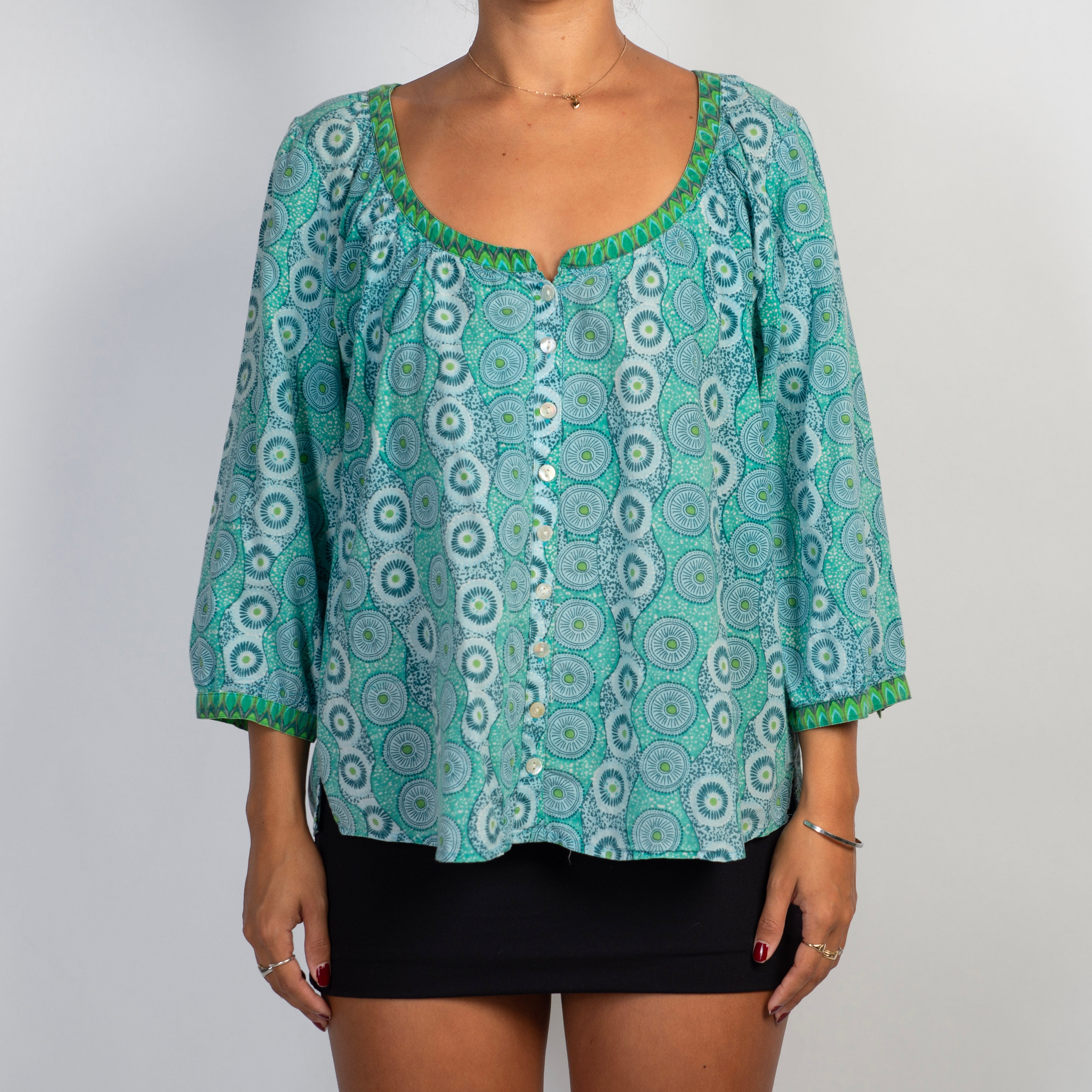 COTTON PATTERN BLOUSE
