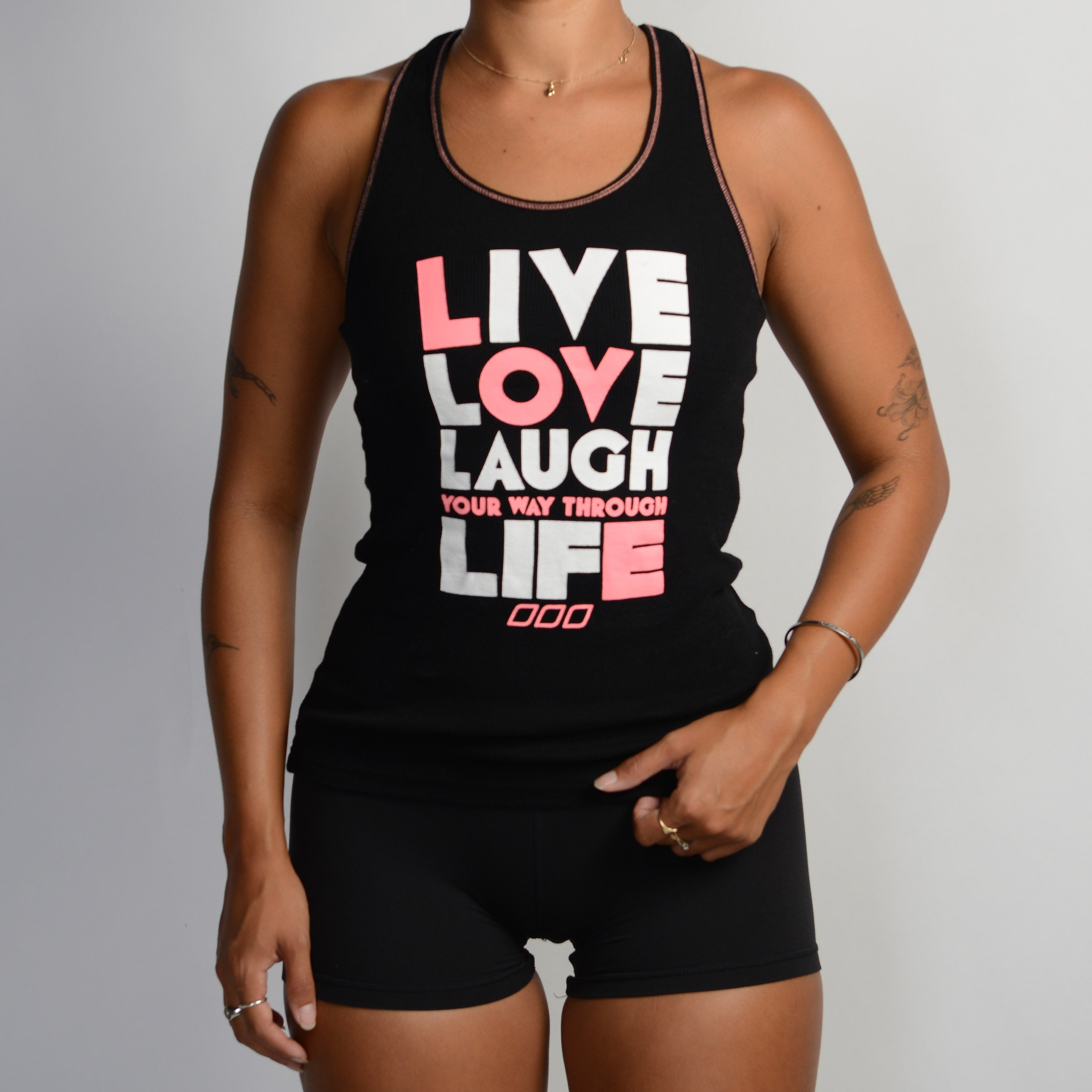 BLACK COTTON TANK TOP