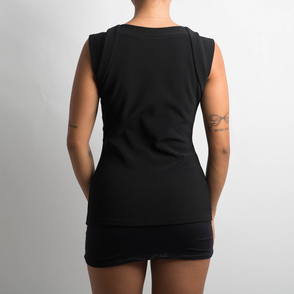 BLACK BANDAGE TOP