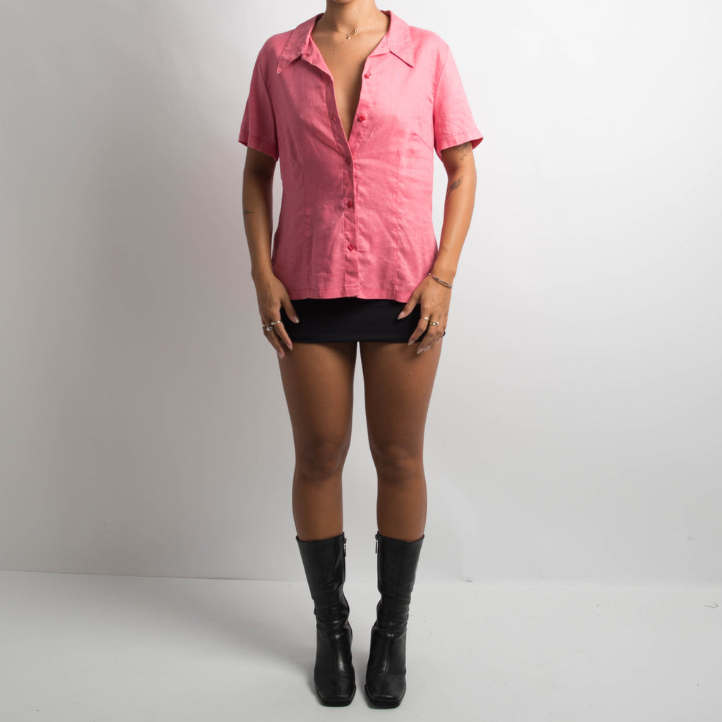 PINK SHORT SLEEVE BLOUSE