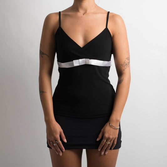 BLACK RIBBON CAMISOLE