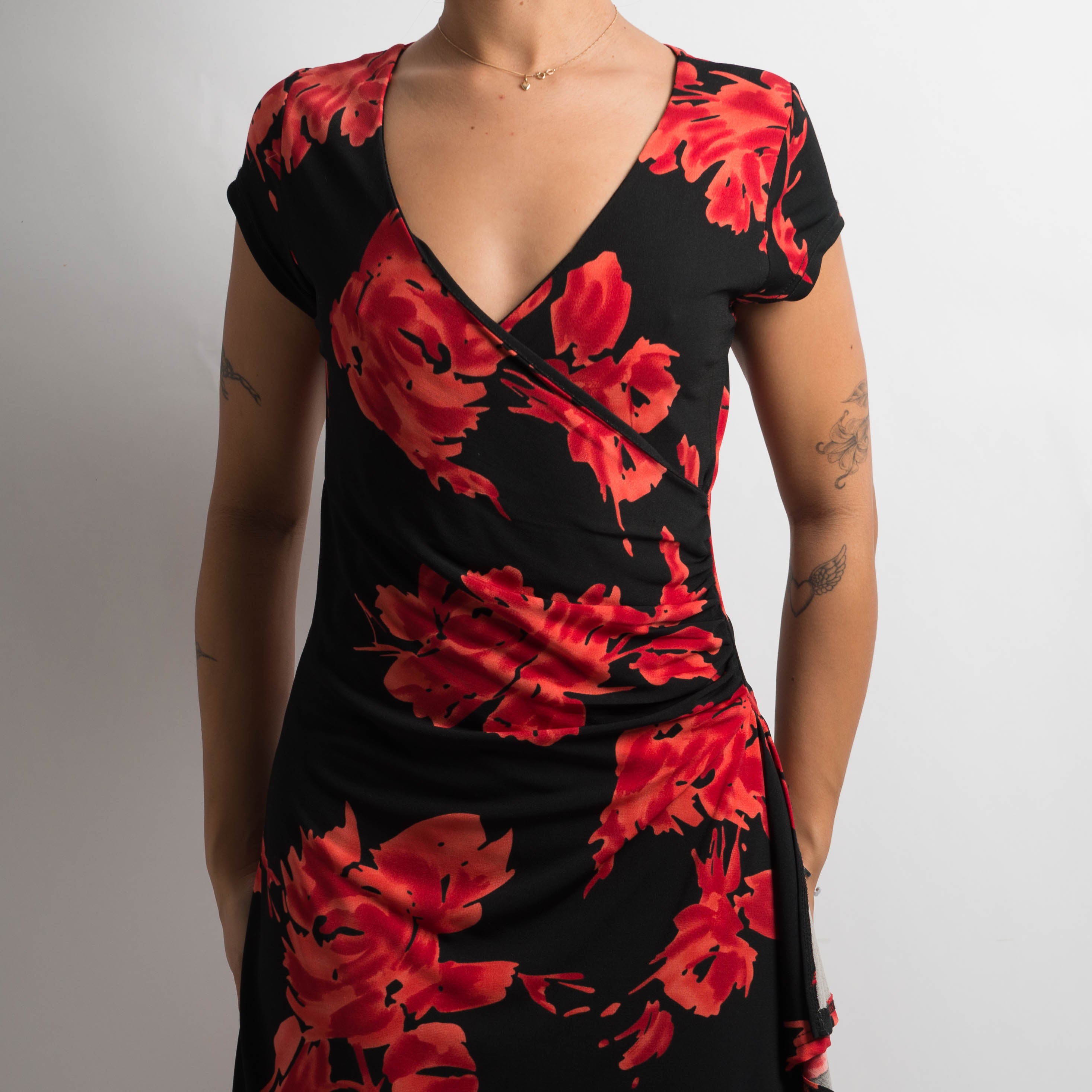 RED FLORAL DRESS