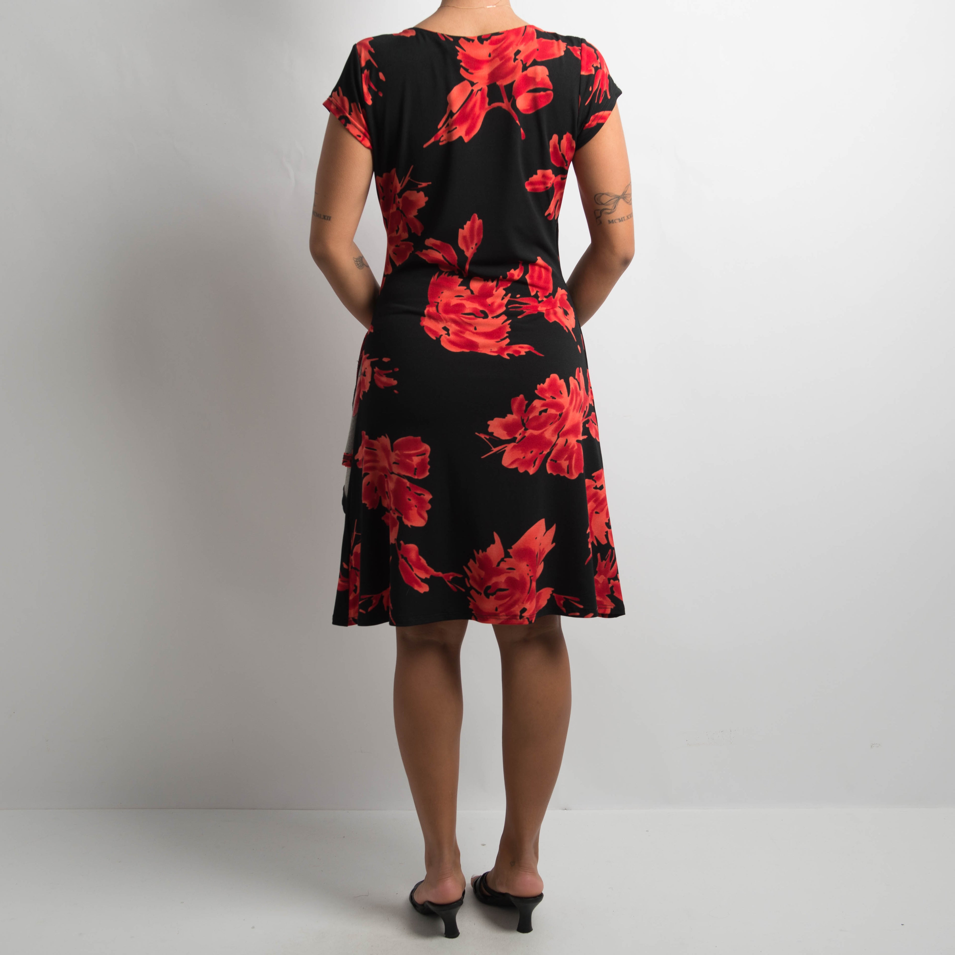 RED FLORAL DRESS