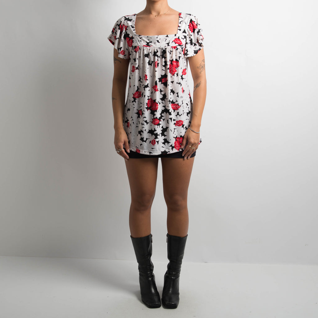 FLORAL BABYDOLL TOP