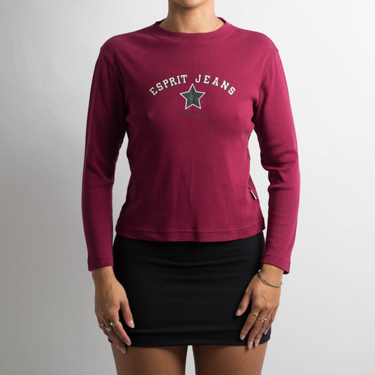 MAROON LONG SLEEVE TOP
