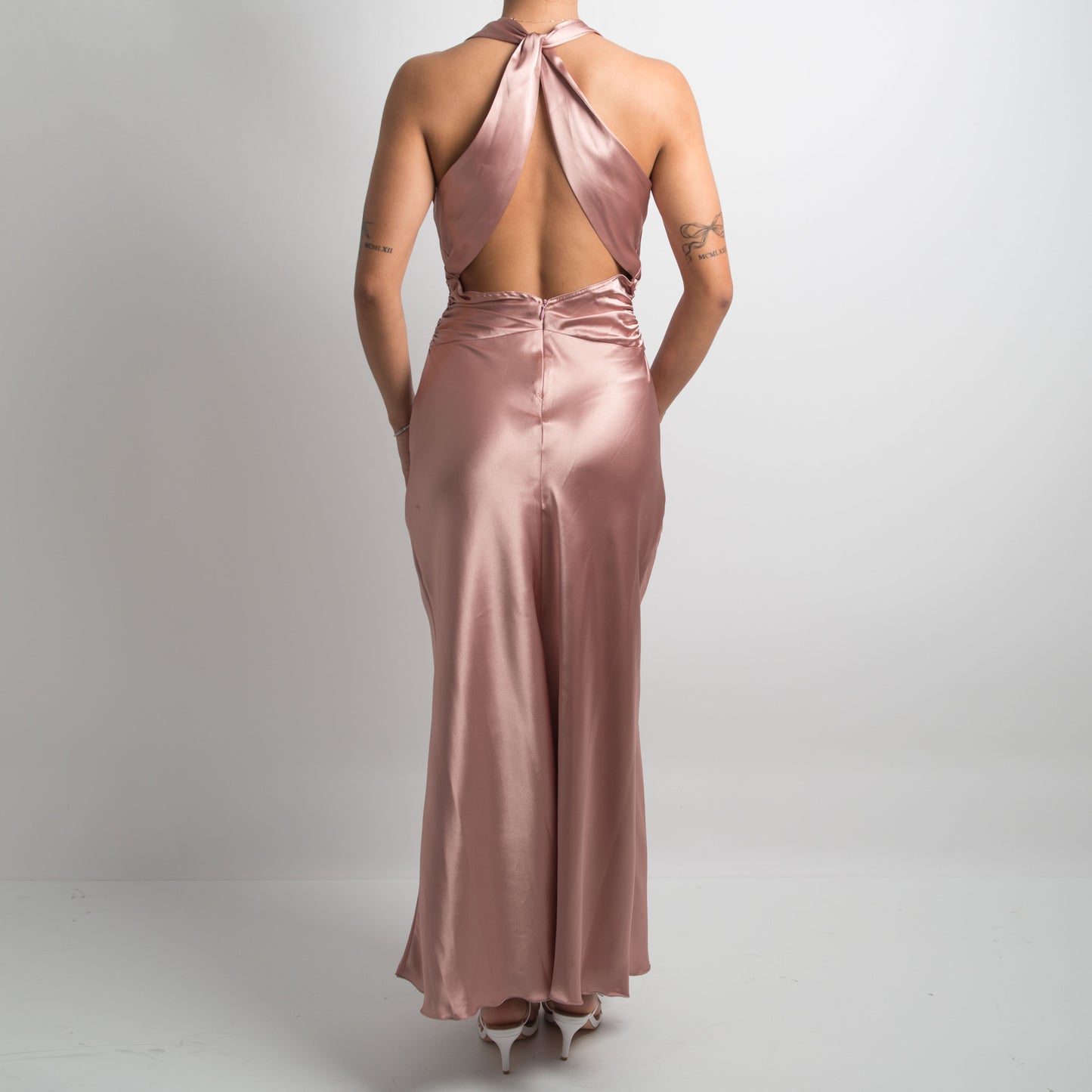 BLUSH PINK SATIN GOWN