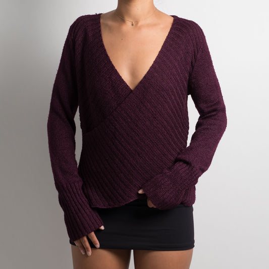 DEEP PURPLE KNIT SWEATER