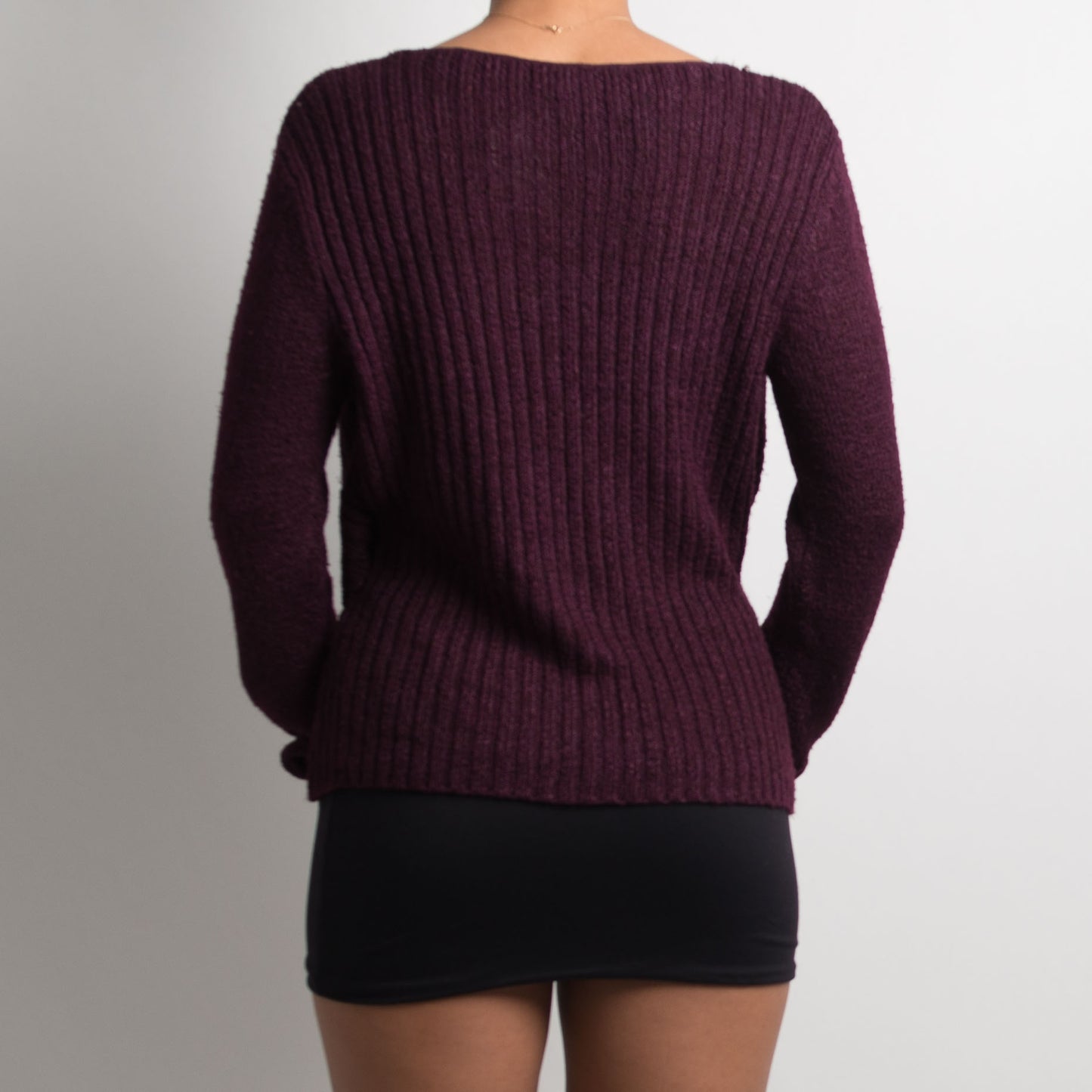 DEEP PURPLE KNIT SWEATER