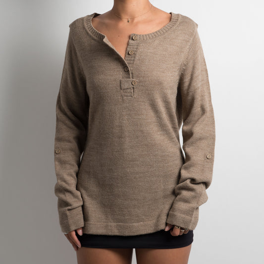 TAN KNIT LONG SLEEVE