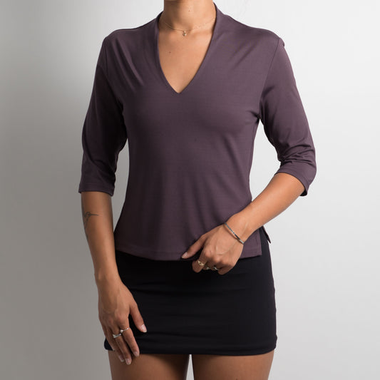 PURPLE 1/2 SLEEVE TOP