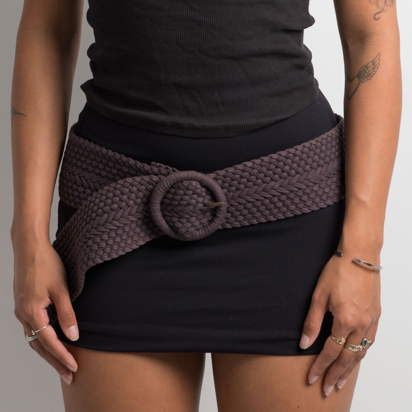 PURPLE BRAIDED BELT