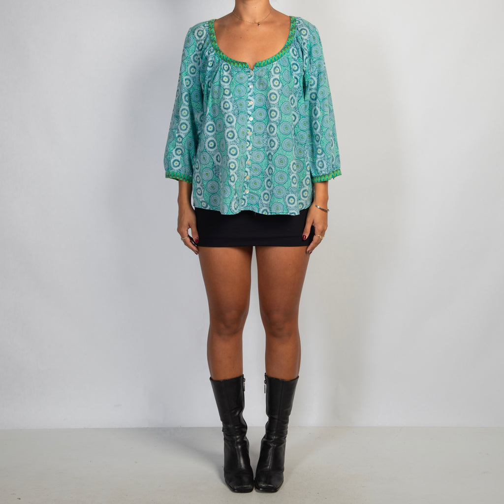 COTTON PATTERN BLOUSE