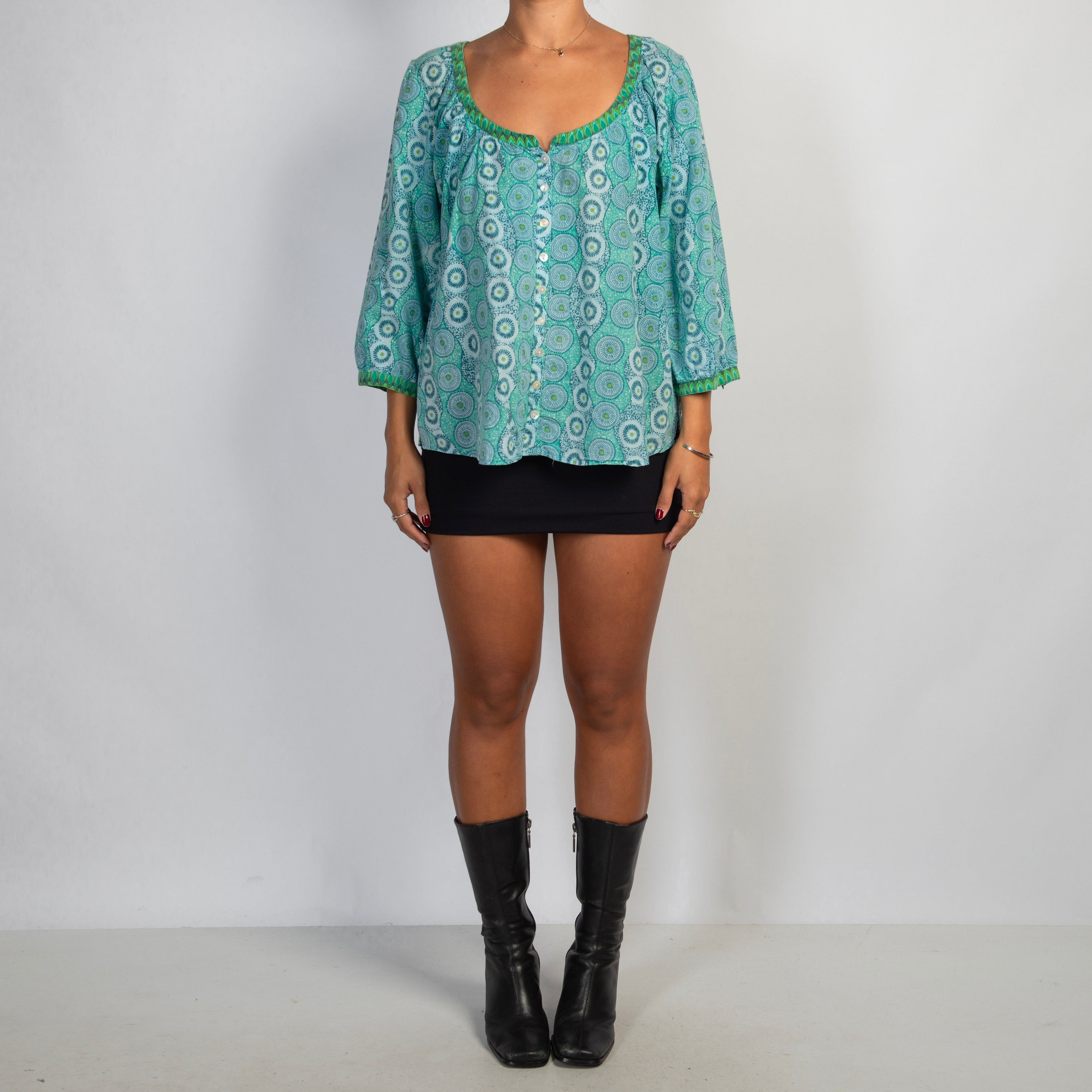 COTTON PATTERN BLOUSE