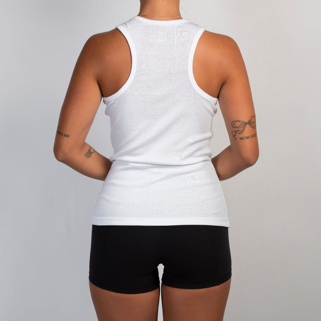 WHITE COTTON TANK TOP