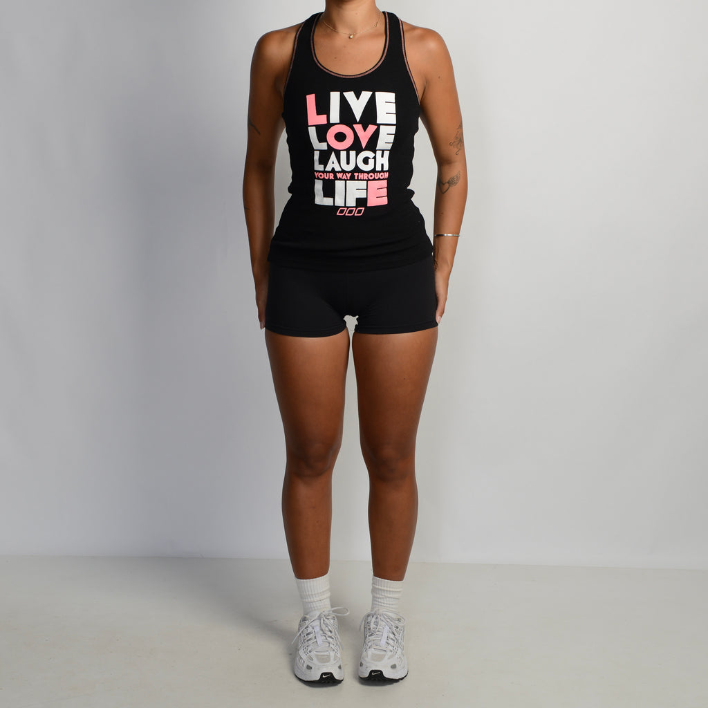 BLACK COTTON TANK TOP