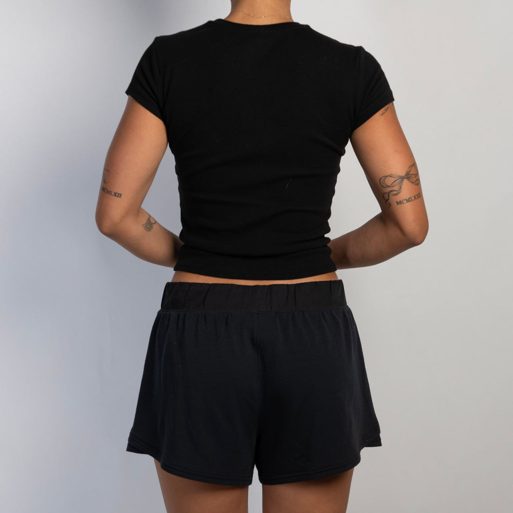 BLACK LOUNGE SHORTS