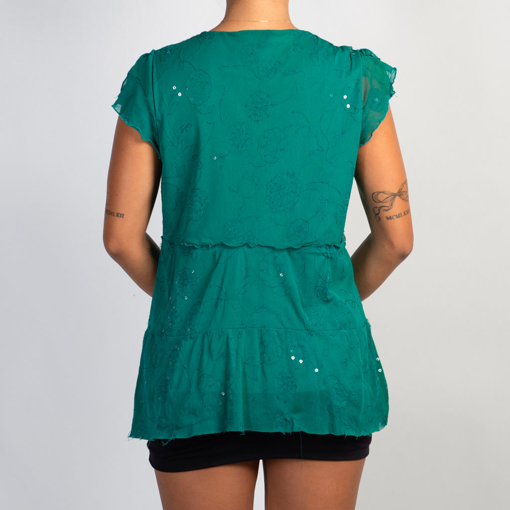 TURQUOISE MESH TOP