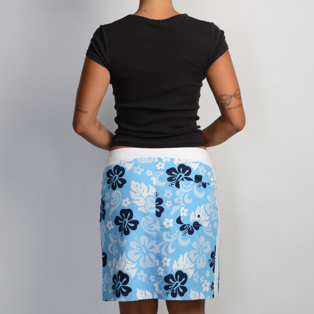 BLUE HIBISCUS SKIRT