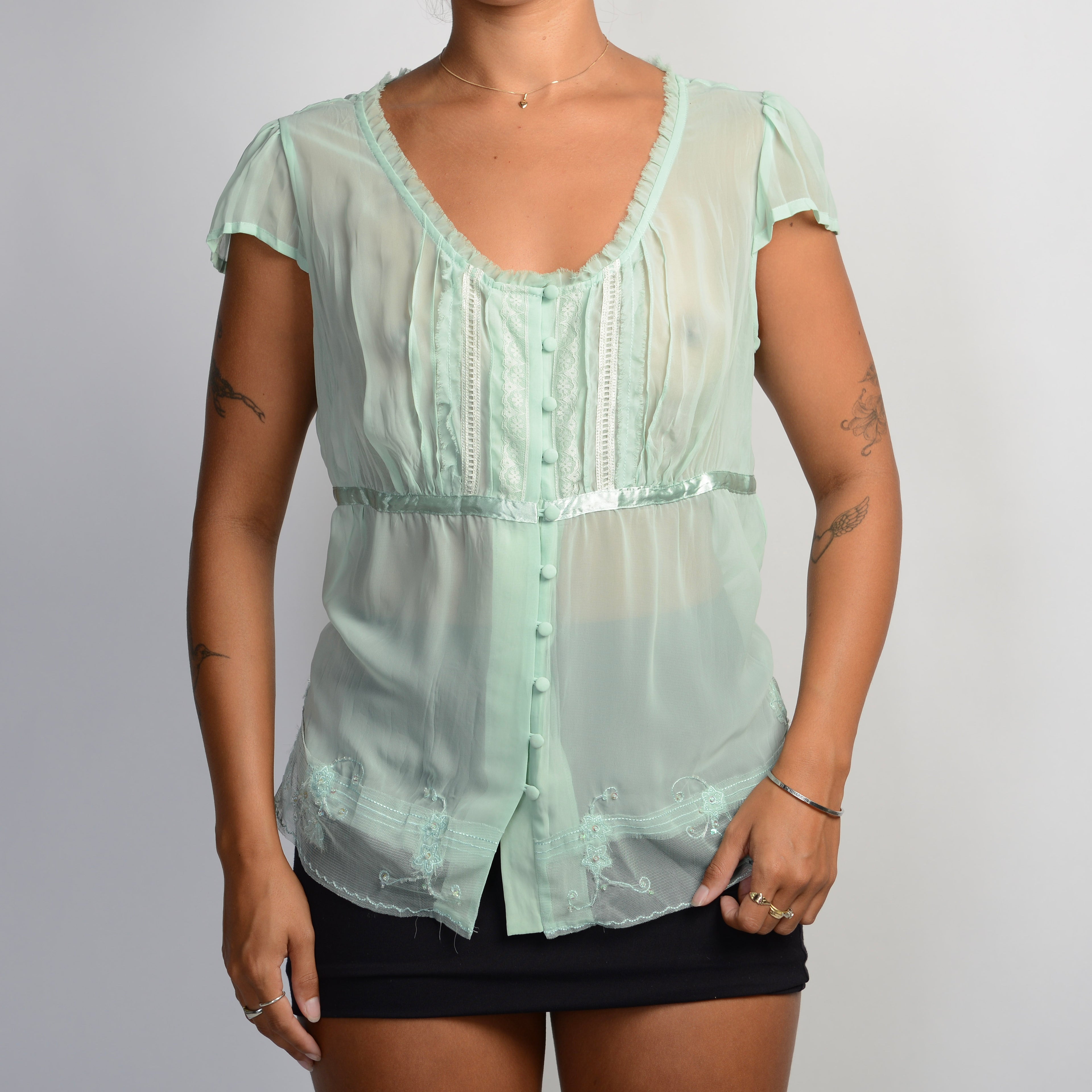 SHEER MINT BLOUSE