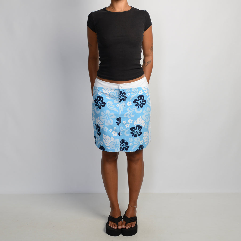 BLUE HIBISCUS SKIRT