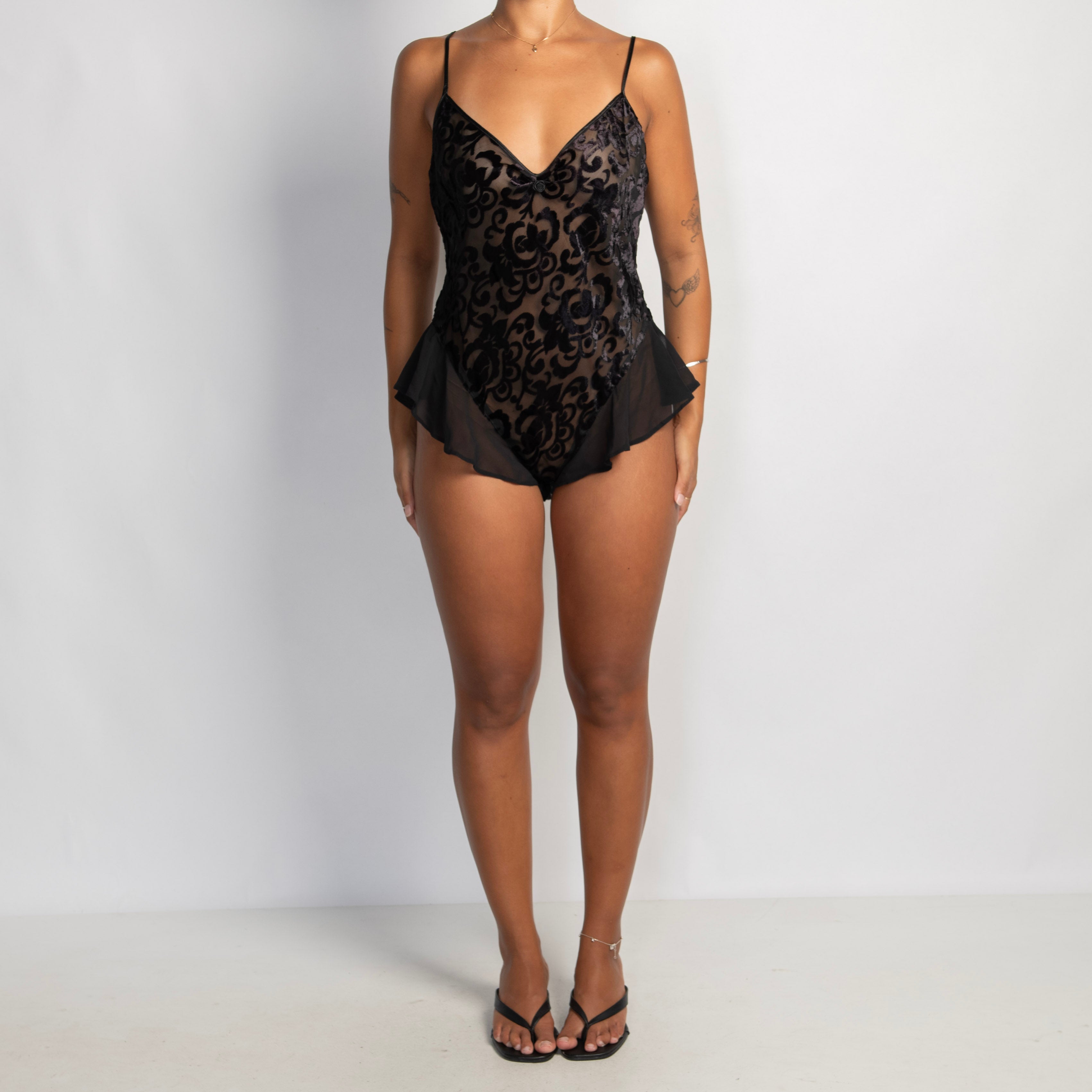 SEMI SHEER TEDDY (BODYSUIT)