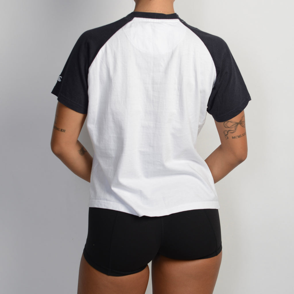 WHITE GRAPHIC RAGLAN TEE