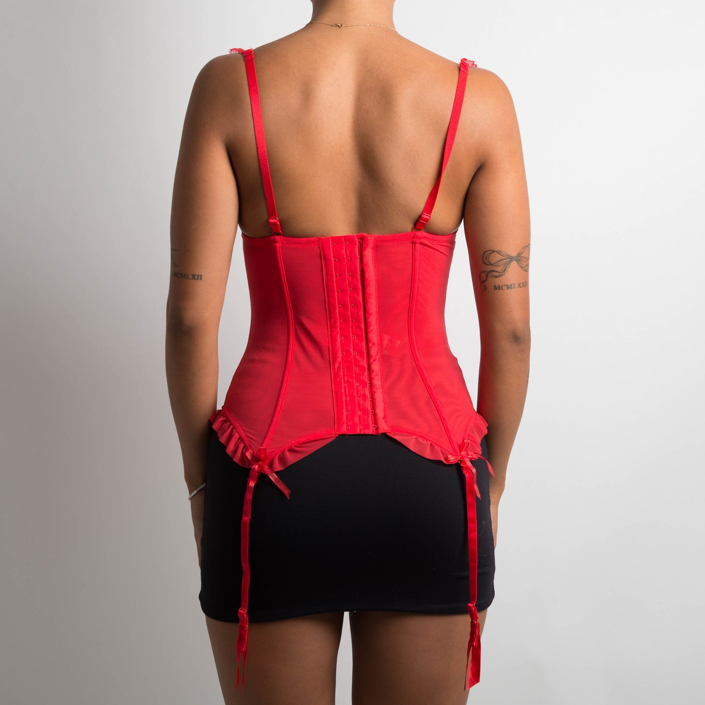 RED MESH BUSTIER