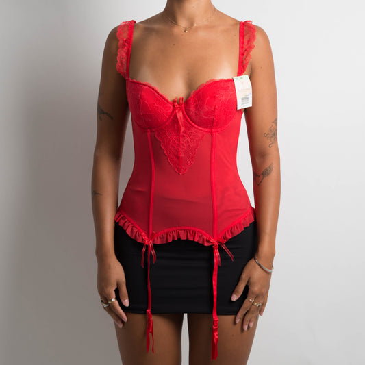 RED MESH BUSTIER