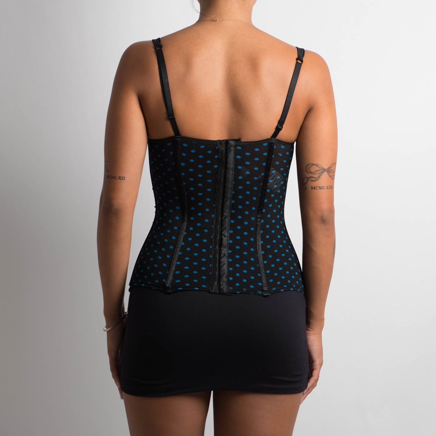 BLACK POLKA DOT BUSTIER