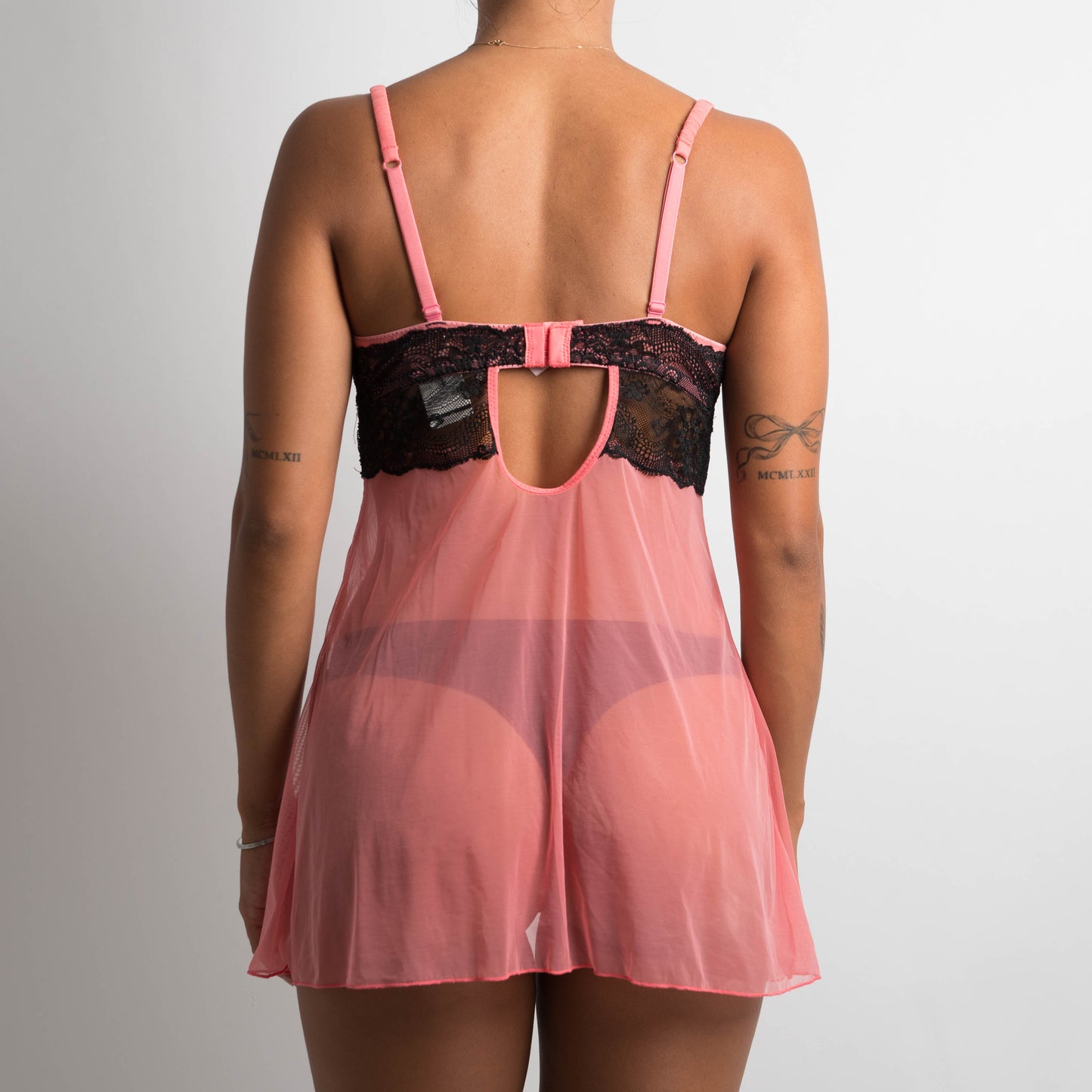 PINK SPLIT FRONT BABYDOLL