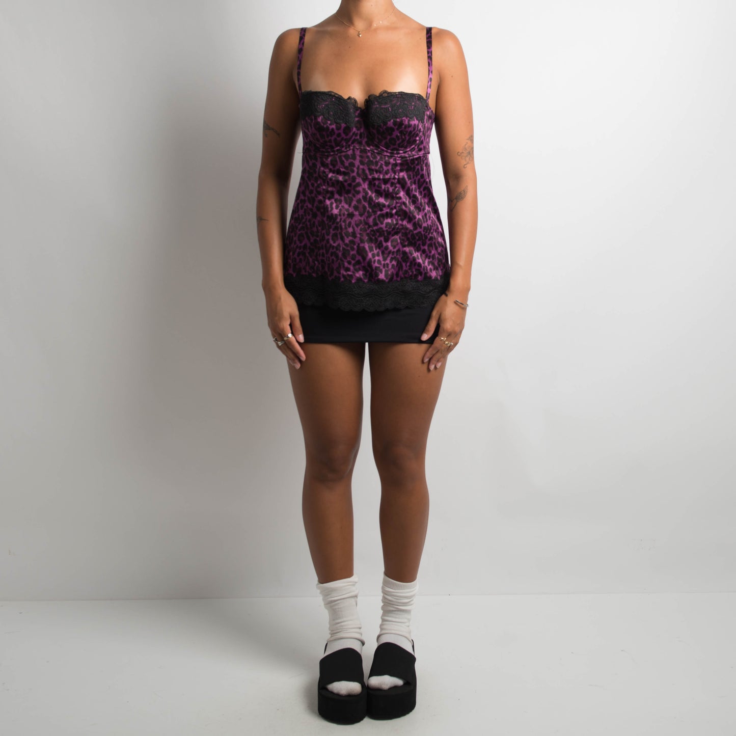 PURPLE ANIMAL PRINT BUSTIER