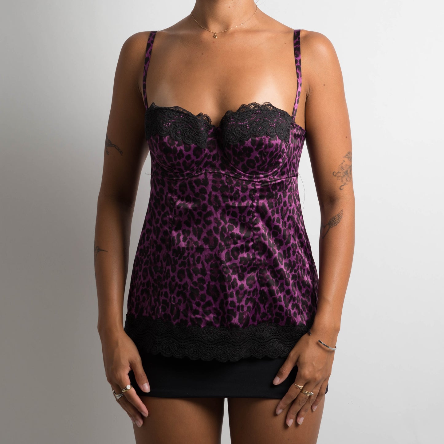 PURPLE ANIMAL PRINT BUSTIER