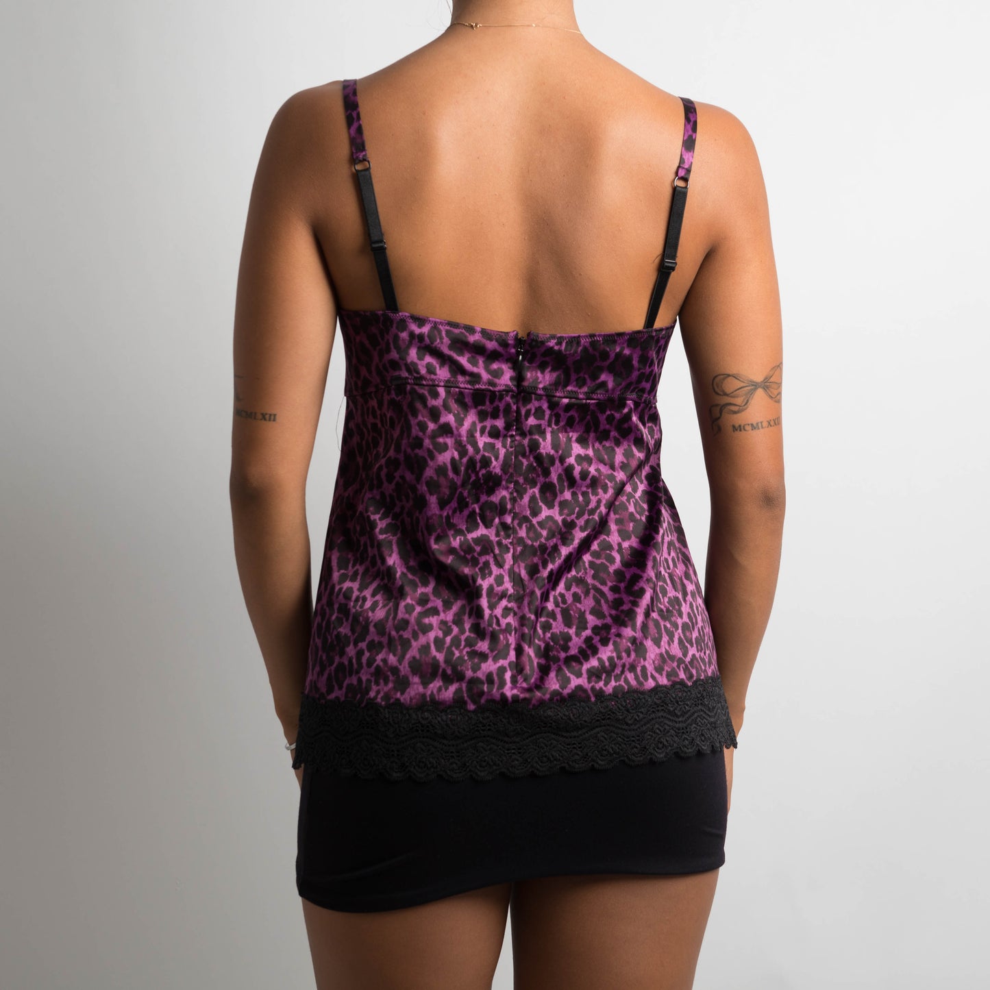 PURPLE ANIMAL PRINT BUSTIER