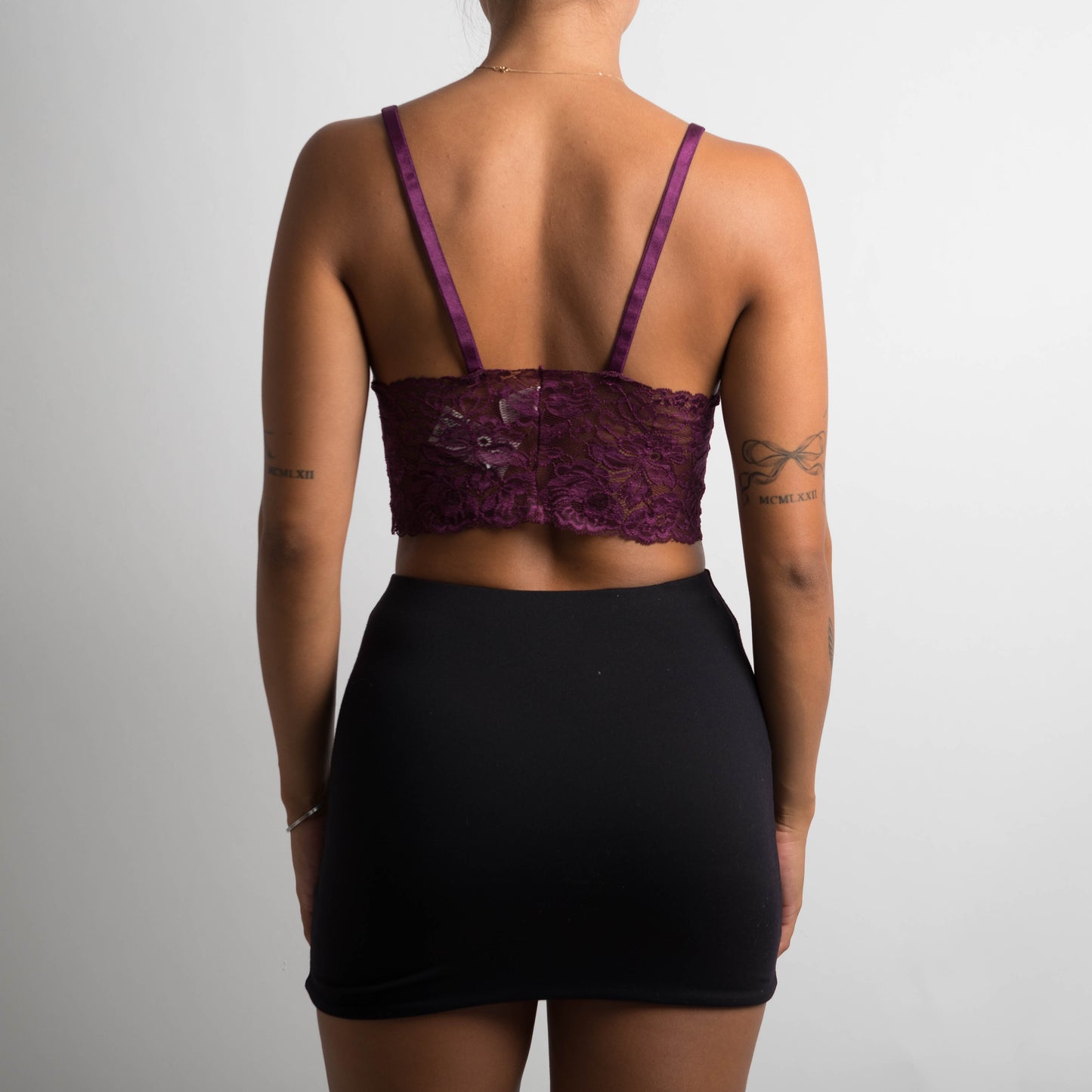 PURPLE LACE CROP