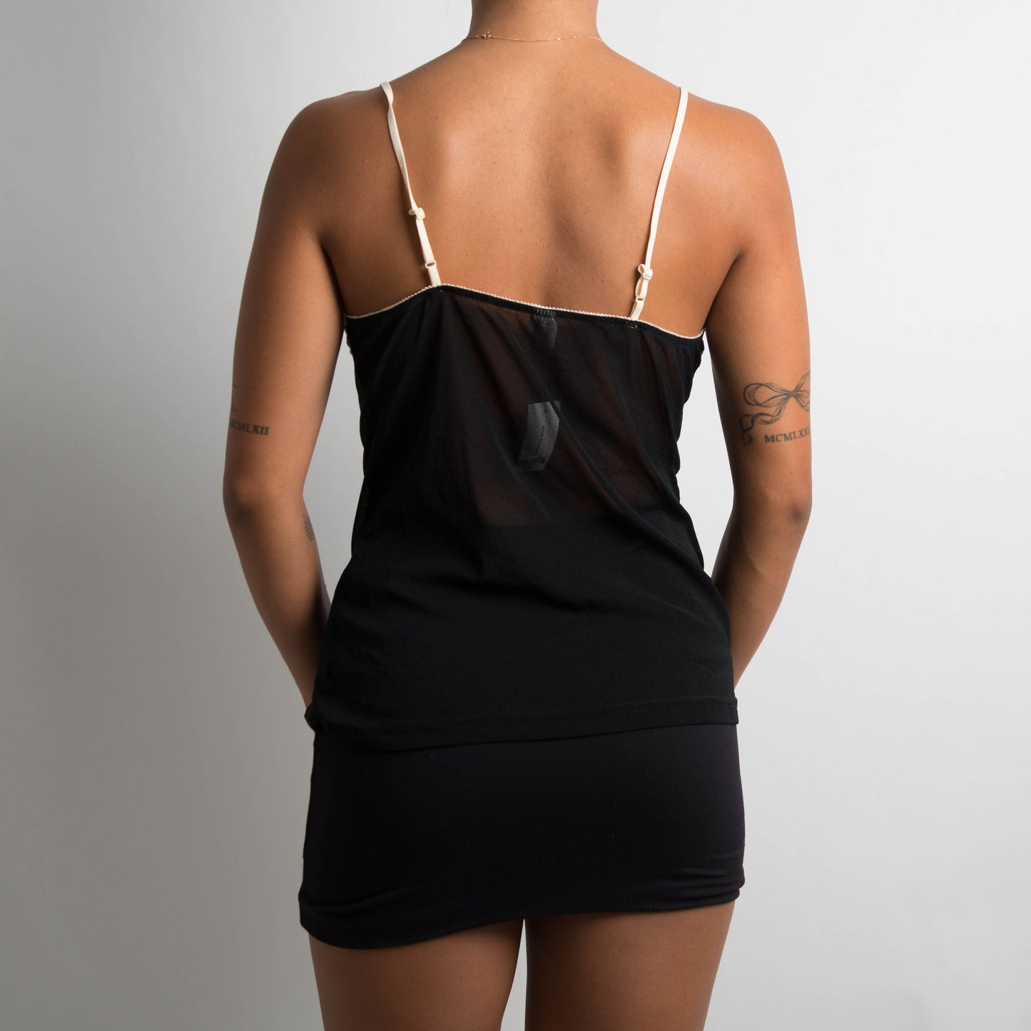 BLACK MESH CAMISOLE