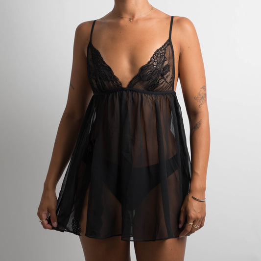 BLACK SHEER BABYDOLL