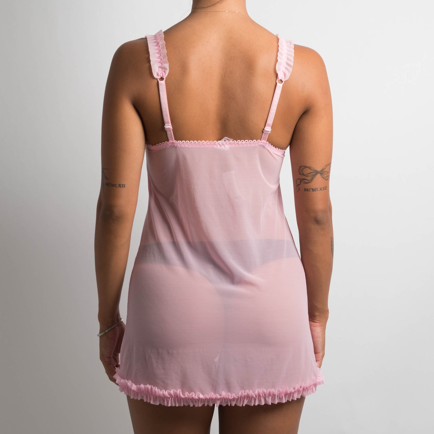 PINK MESH CHEMISE