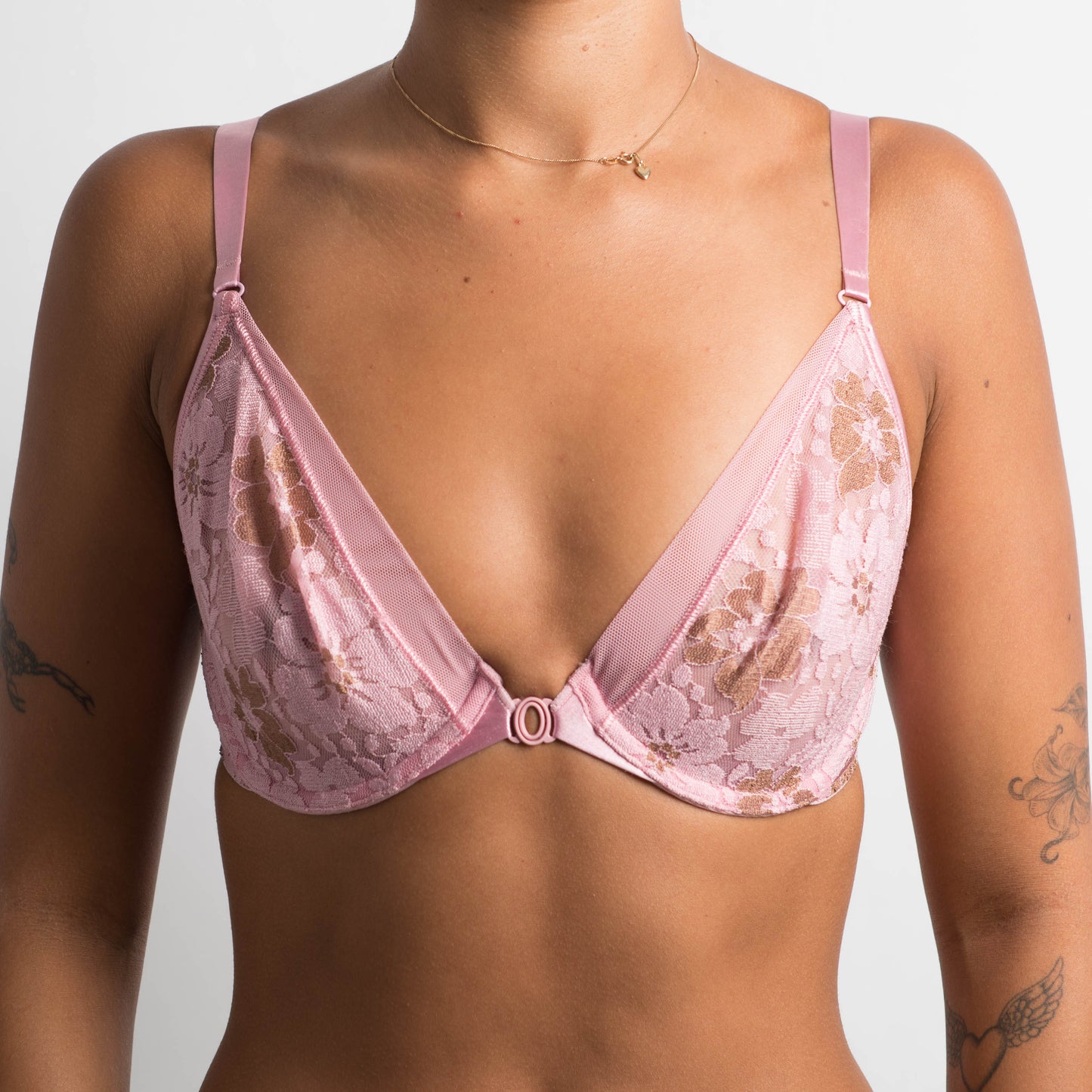 PINK LACE BRA - 32D