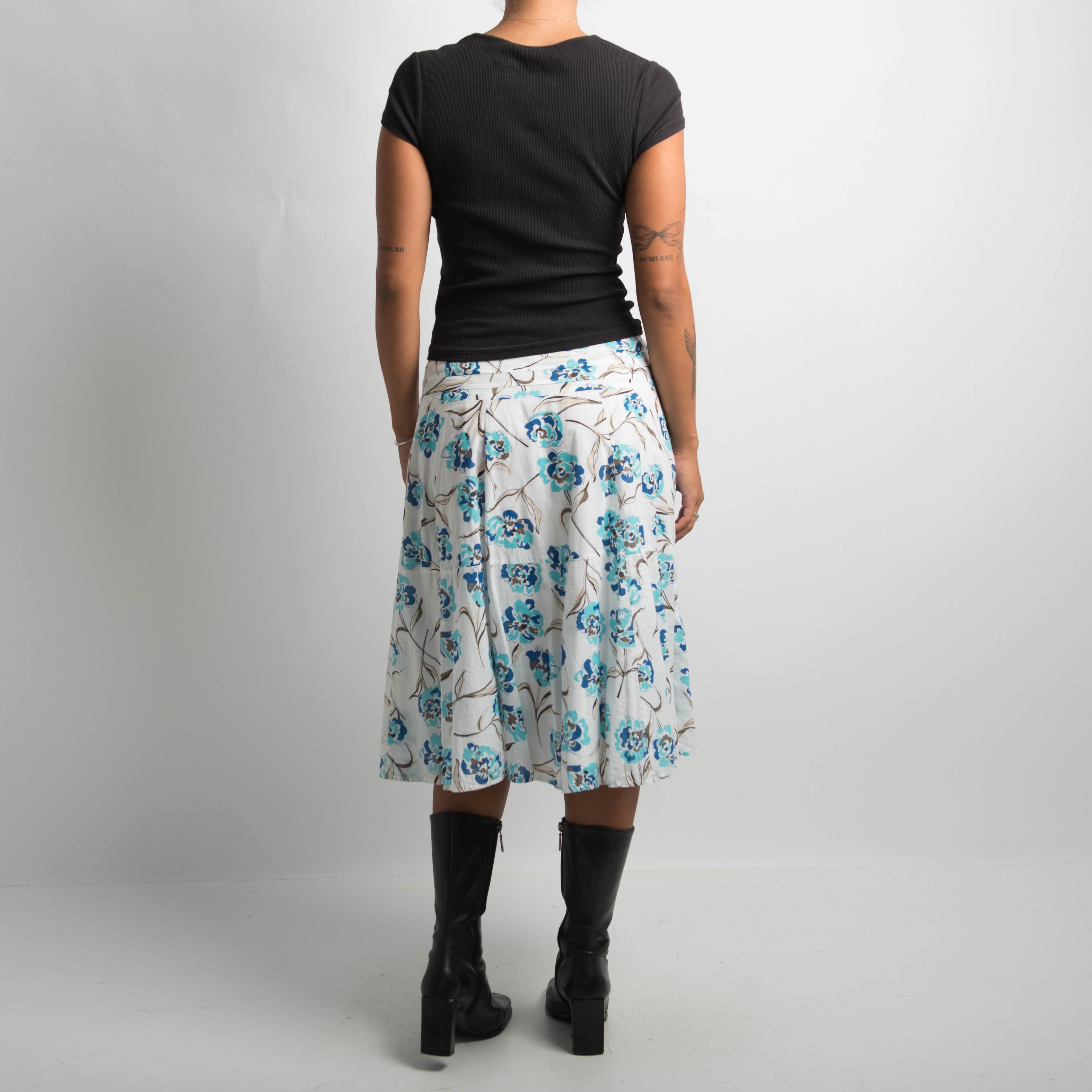 FLORAL MIDI SKIRT