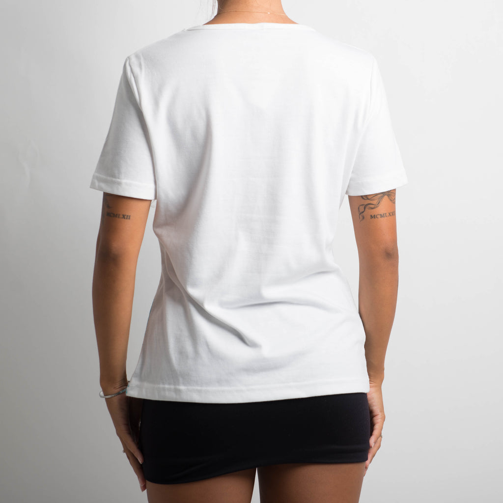 WHITE GRAPHIC TOP