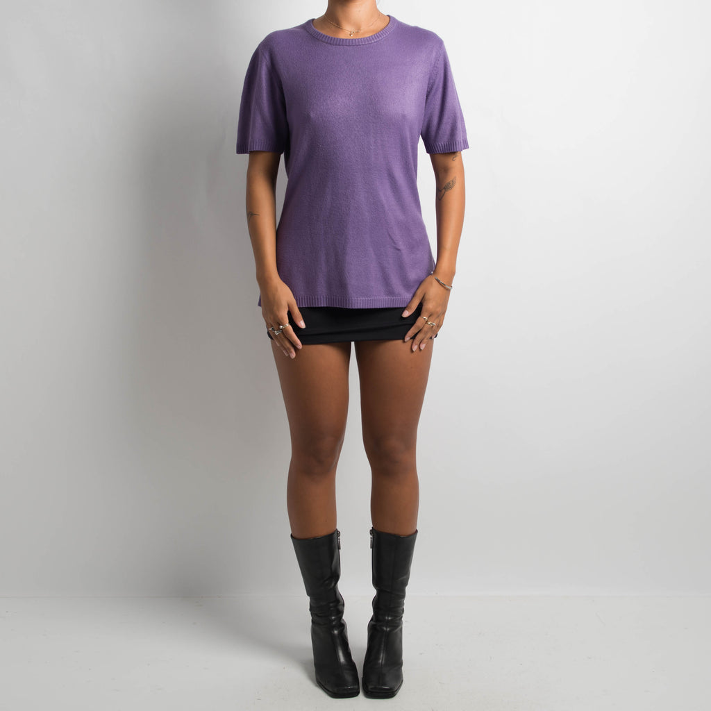 PURPLE KNIT TSHIRT