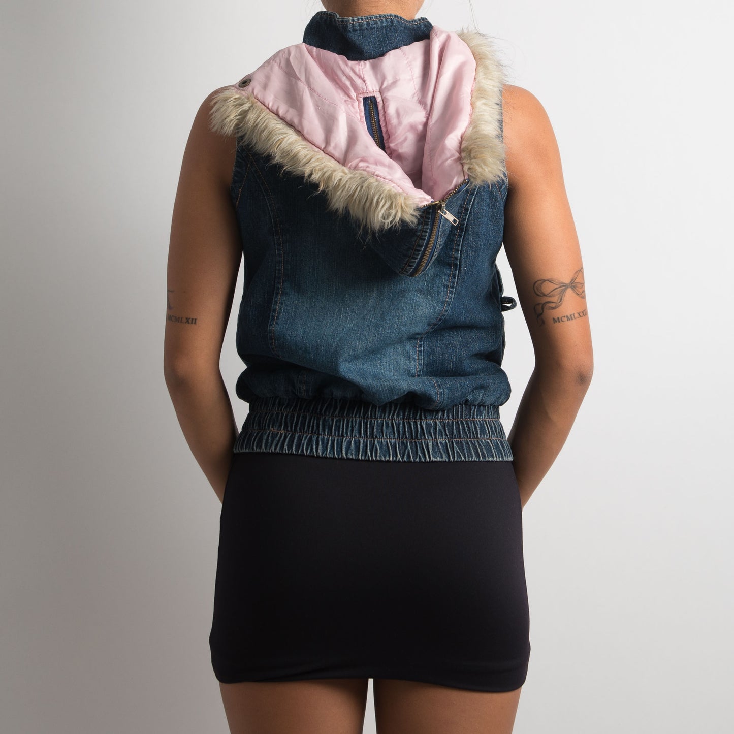 DENIM PUFFER VEST