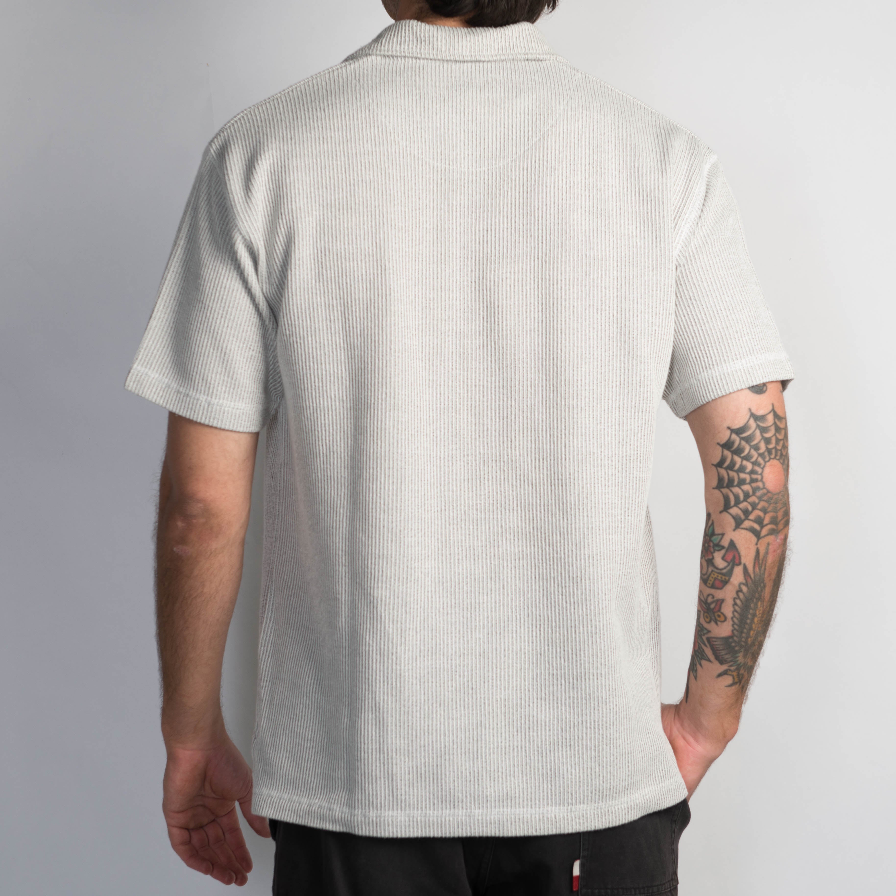 GREY KNIT POLO SHIRT