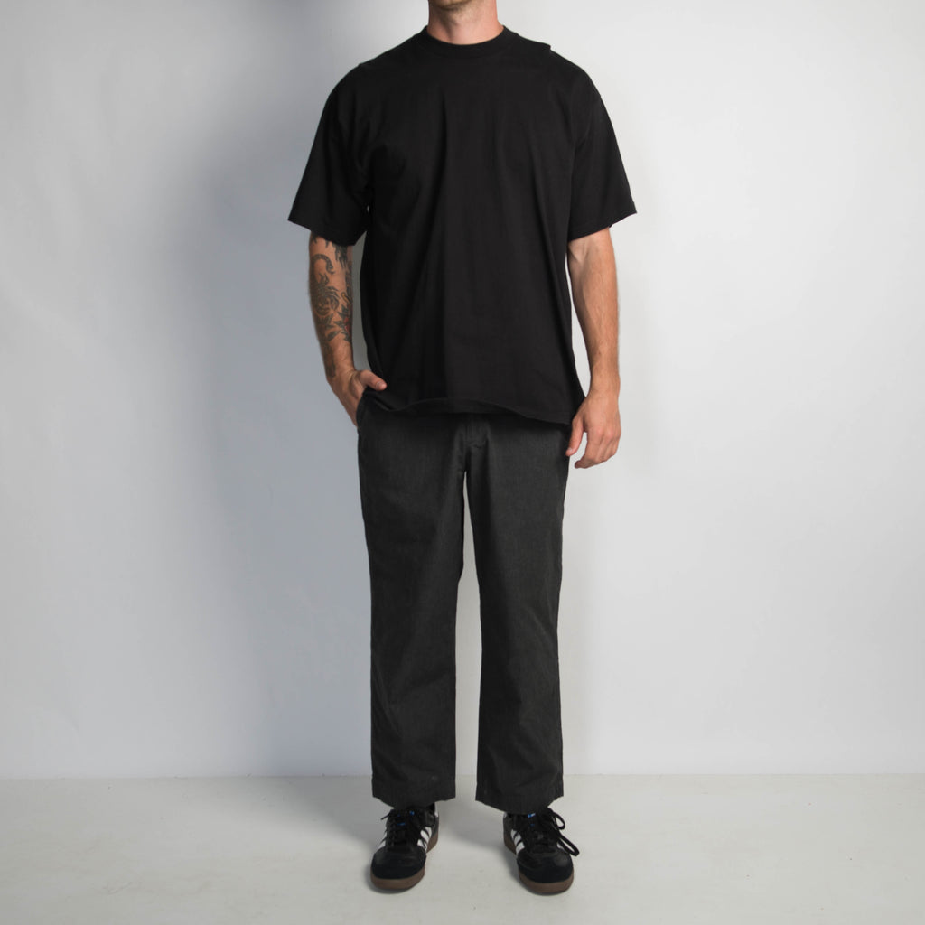 CHARCOAL STRAIGHT LEG PANTS