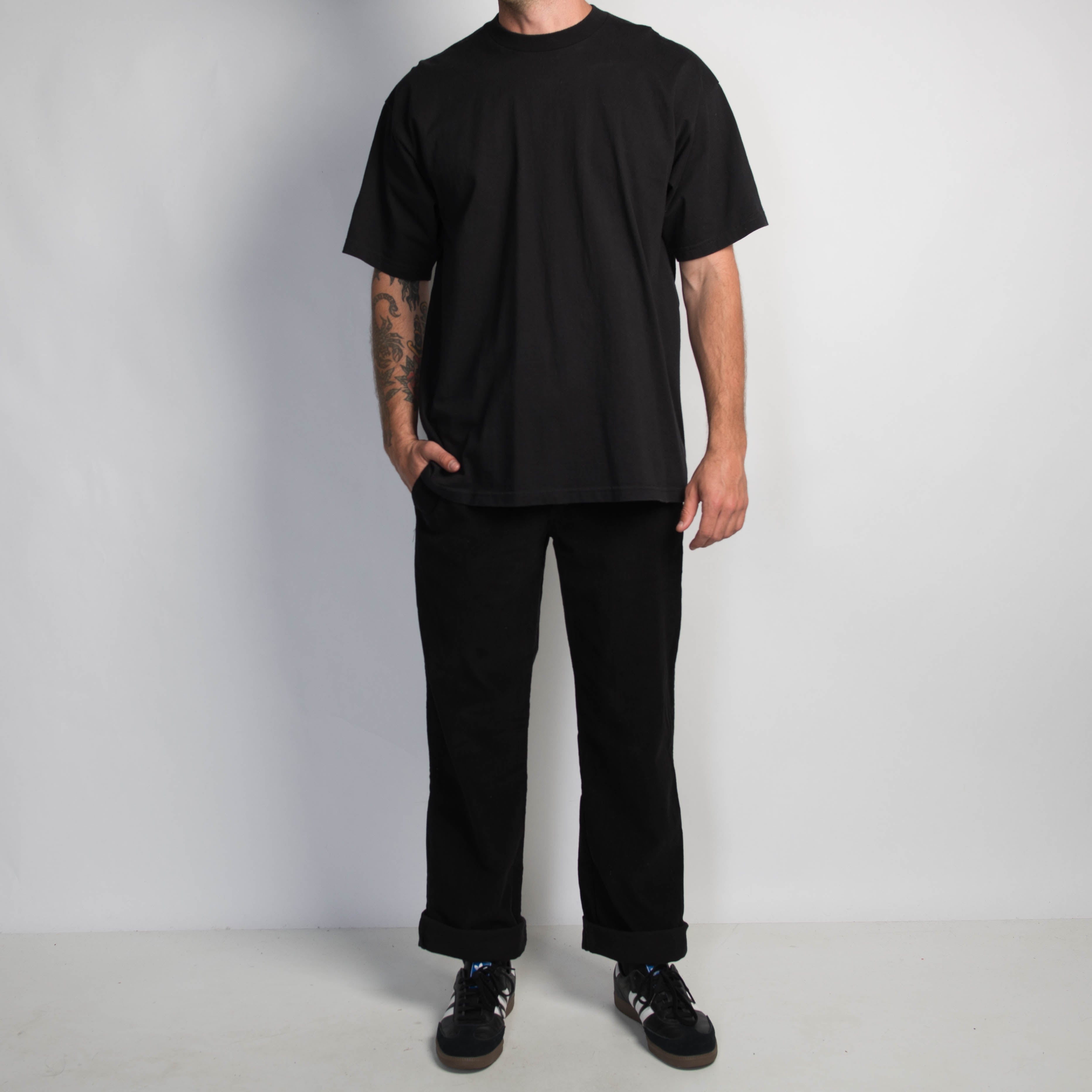 BLACK CORDUROY TROUSERS