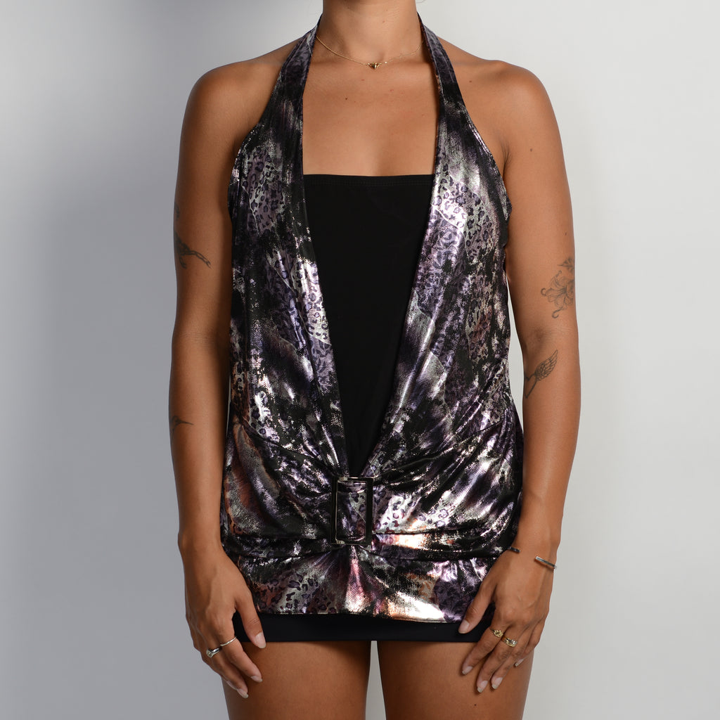 SILVER LAYERED PATTERN TOP